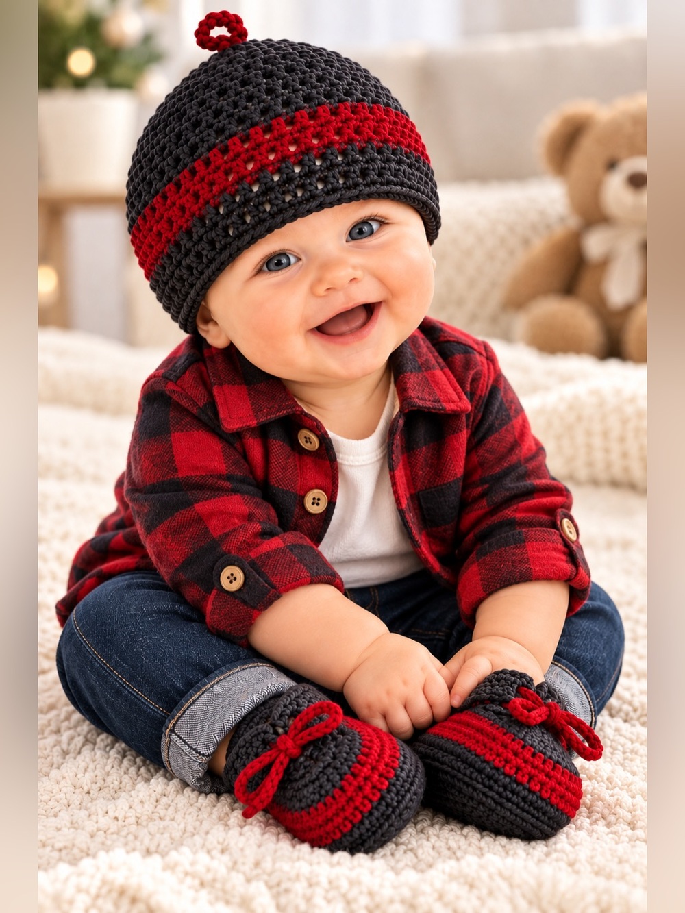 NWT Hand made baby set made in Europe - Artisan Baby set 6-9mo